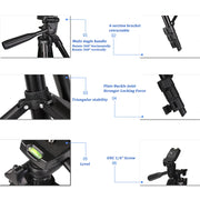 DSLR Flexible Extendable Travel Lightweight Tripod Stand