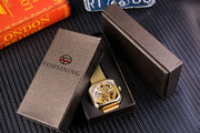 Forsining Men Mechanical Watches Automatic Self-Wind Golden Transparent Fashion Mesh Steel Wristwatch Skeleton Man Male Hot Hour