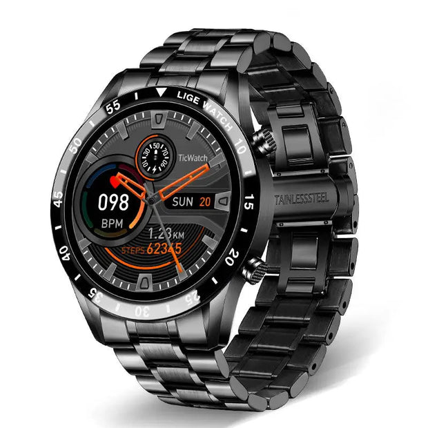 Men Bluetooth Call Steel Band Waterproof Sports Fitness Watch