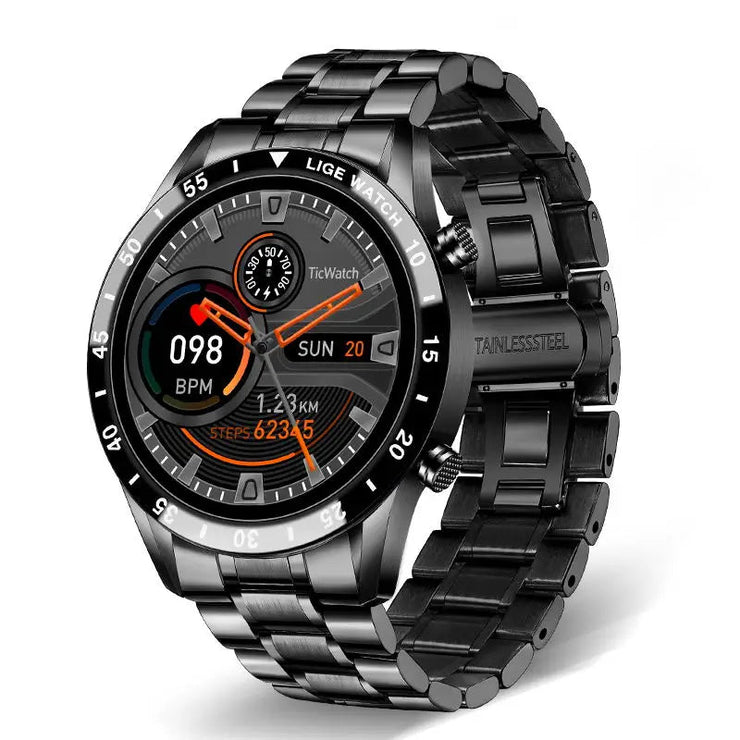 Men Bluetooth Call Steel Band Waterproof Sports Fitness Watch