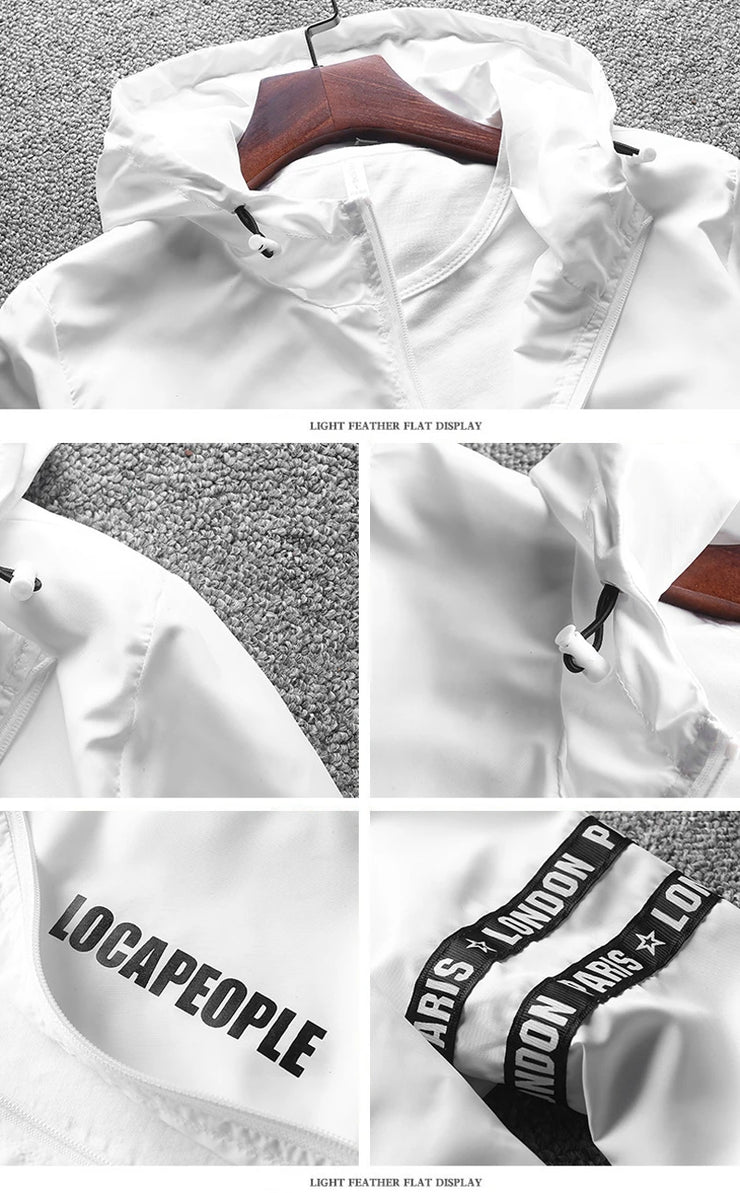 Men`s windbreaker summer Sun protection jacket outwear sports Cycling Thin  hooded coats men jaqueta masculina Brand clothing