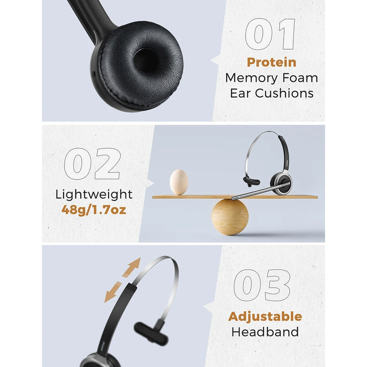 1/2 pack Mpow M5 Bluetooth V5.0 Headset