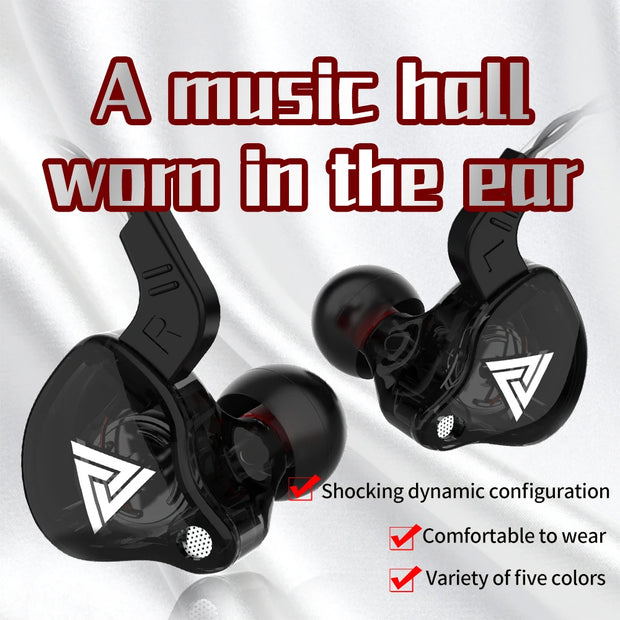 Original QKZ AK6 Copper Driver HiFi Wired Earphone