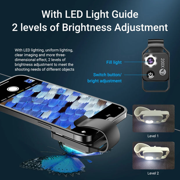 APEXEL Digital 200X Microscope Lens