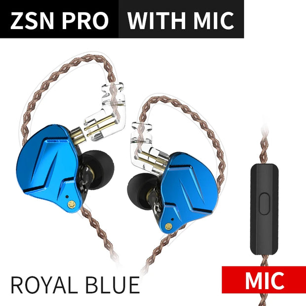 KZ ZSN Pro Hanging In Ear Monitor Earphones