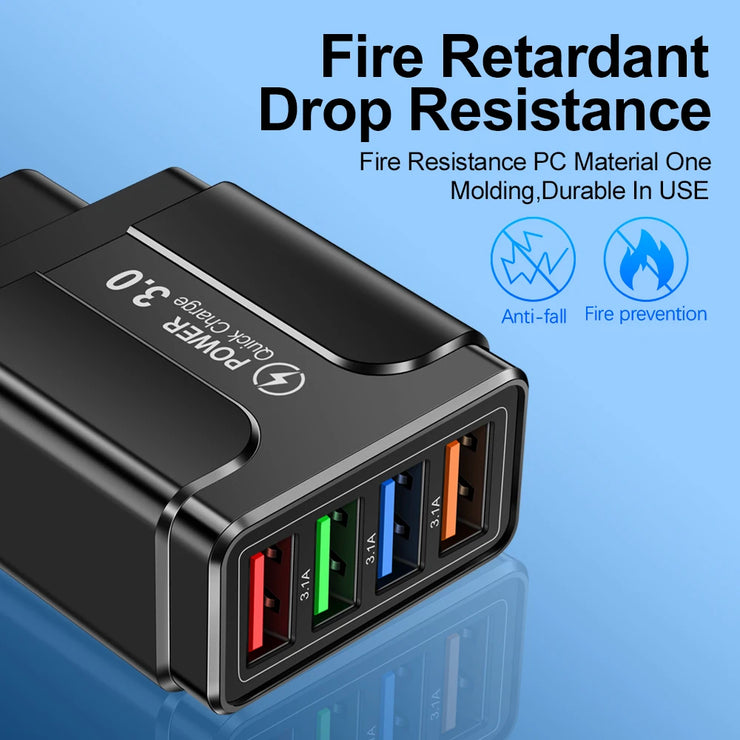 New Fast 4 USB Quick Charge
