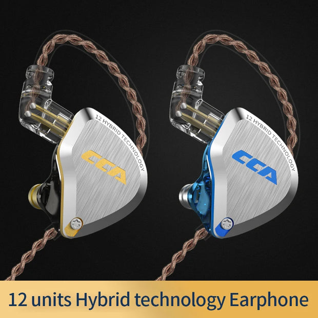 New 12 Drivers Unit HIFI DJ Monitor Earphone