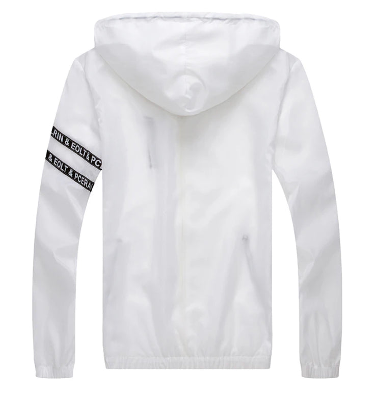 Men`s windbreaker summer Sun protection jacket outwear sports Cycling Thin  hooded coats men jaqueta masculina Brand clothing