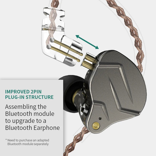 KZ ZSN Pro Hanging In Ear Monitor Earphones