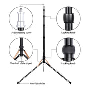 FT-190B Gold Led Light Tripod Stand