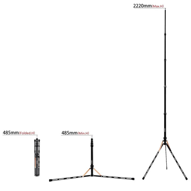 FT-190B Gold Led Light Tripod Stand
