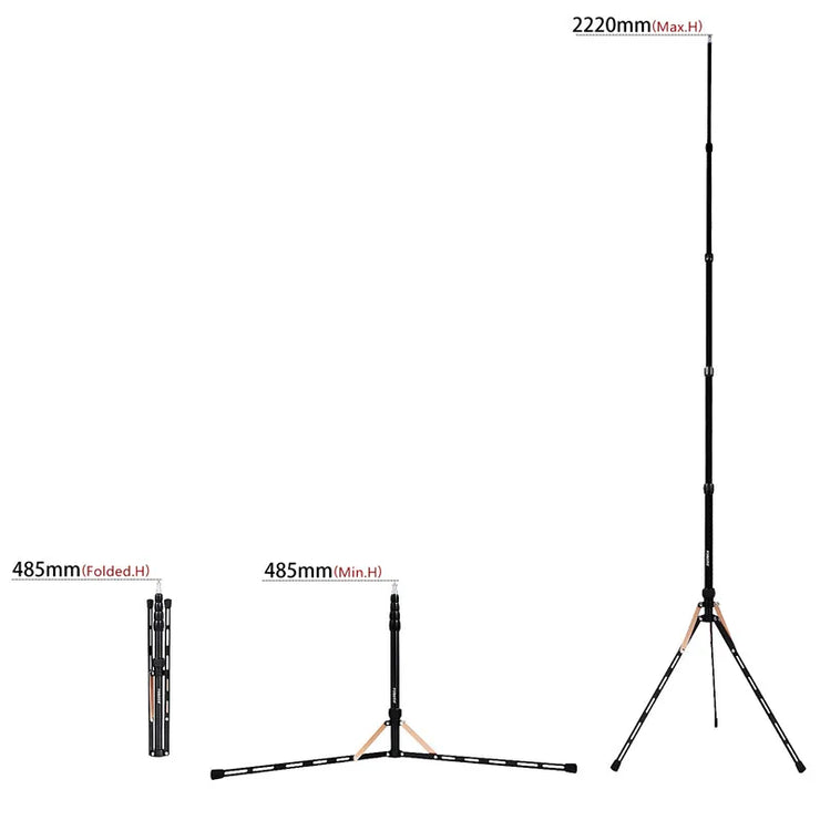 FT-190B Gold Led Light Tripod Stand