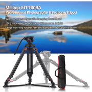 MTT609A Professional Photography 3 Sections Tripod Stand
