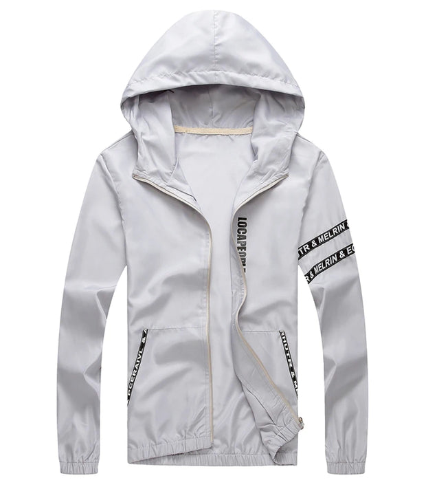 Men`s windbreaker summer Sun protection jacket outwear sports Cycling Thin  hooded coats men jaqueta masculina Brand clothing