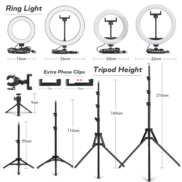 New  LED Ring Light Phone Tripod