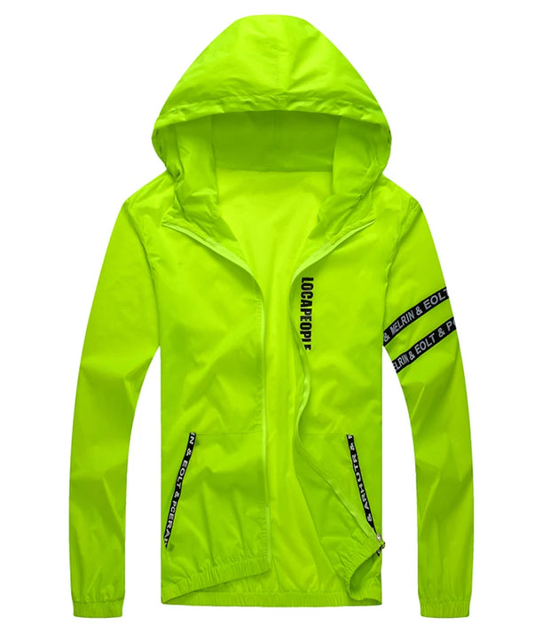Men`s windbreaker summer Sun protection jacket outwear sports Cycling Thin  hooded coats men jaqueta masculina Brand clothing