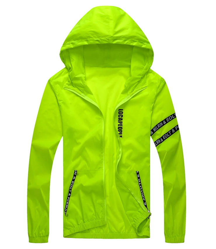 Men`s windbreaker summer Sun protection jacket outwear sports Cycling Thin  hooded coats men jaqueta masculina Brand clothing