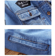 DIMUSI Men's Denim Jackets Fashion Male Trendy Ripped Denim Bomber Coats Mens Casual Windbreaker Cowboy Jeans Jackets Clothing