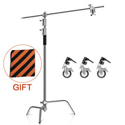 2.6M/8.5FT Stainless Steel Century Foldable Light Stand Tripod