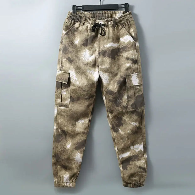 Men Clothing Two Pieces Set 2023 Training Two-piece Sweat-shirt Cargo Pants Man Apparel Heavy Jackets Labor Work Camouflage Suit