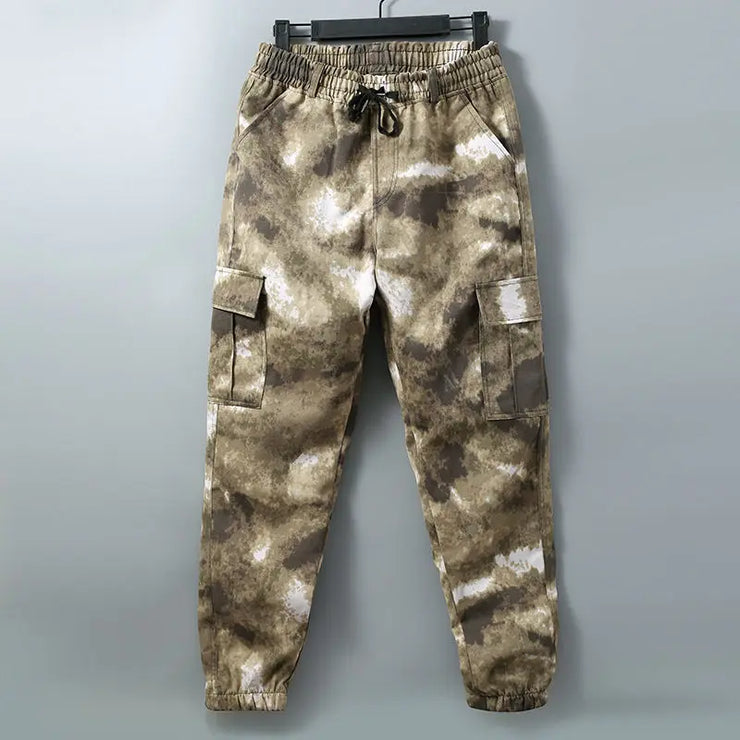 Men Clothing Two Pieces Set 2023 Training Two-piece Sweat-shirt Cargo Pants Man Apparel Heavy Jackets Labor Work Camouflage Suit