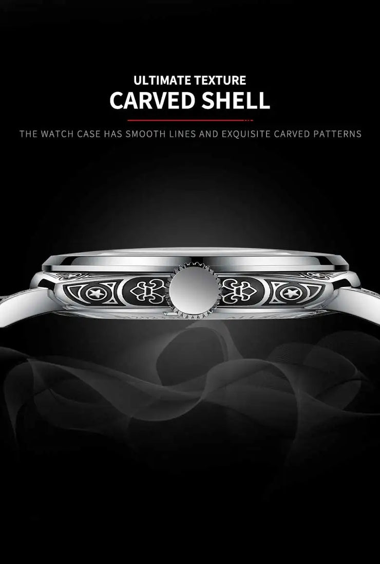 Authentic Brand Carved Watches Fully Automatic men watches Hollowed Fashion Mechanical Watches luxury MAN WATCH Reloj Hombre