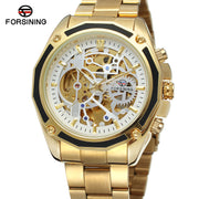 2024 Stainless Steel Skeleton Mechanical Watch Male Automatic Movement Man Wrist Watches Waterproof High End Luxury reloj hombre