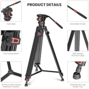 EVUMO DF6 Professional Video Tripod Stand