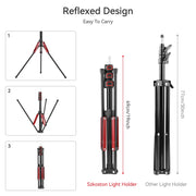 1.9M/75Inch Aluminium Light Stand