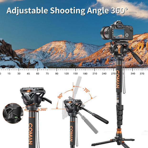 COMAN DK327AQ6 Video Monopod Tripod