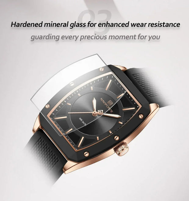 NAVIFORCE NF5049 New Women Watch  Fashion Elegant for Ladies Sports Waterproof Silica Strap Quartz Clock