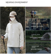 Men Outdoor Hiking Camp Waterproof Windproof Outerwear Spring Fall Lightweight Tops Fashion Casual Daily Coat Hooded Rain Jacket