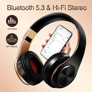 Men Gold Wireless Bluetooth Stereo Headset