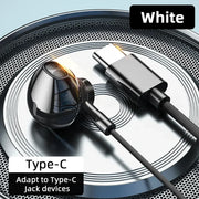 HiFi Bass Stereo Volume Control Mic 3.5mm Wired Earbuds