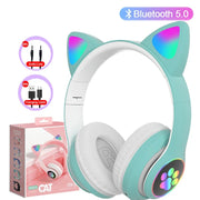 New Flash Lamp Cute Cat Ears Headphone