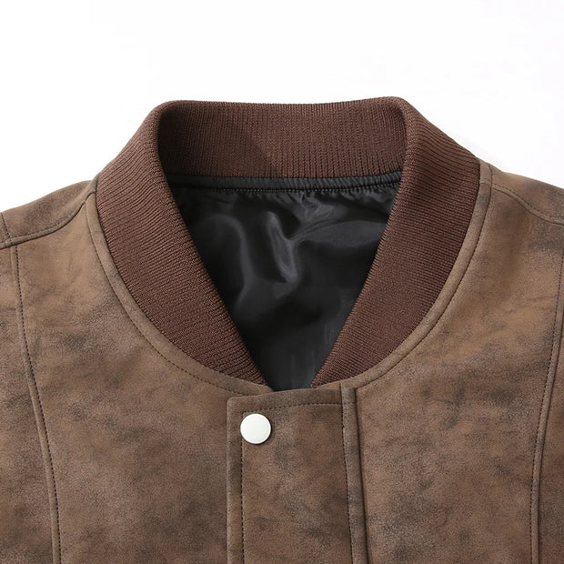 Leather Jacket Men Suede Coats Spring Windbreaker Oversized 6XL 7XL 8XL Plus Size Street Moto Autumn Brand Waterproof Softshell