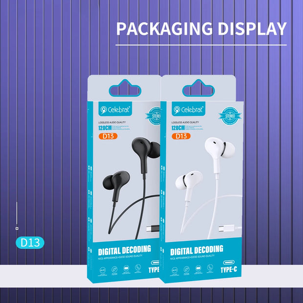 New Type C Jack Wired Headphones