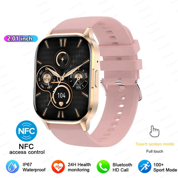 Women AMOLED Screen Bluetooth Call  NFC Sport Watch