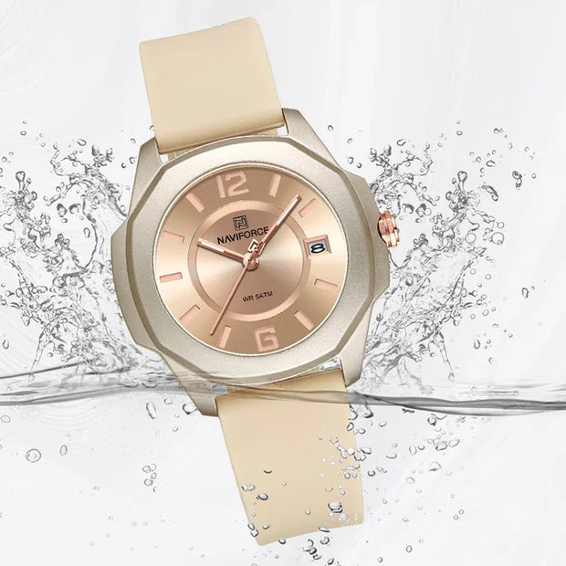 NAVIFORCE NF7107 Quartz Calendar Waterproof and Shockproof Watches for Women Clocks