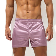 Men's Sleep Bottoms Sexy Pajamas Shorts Soft Silky Loose Boxers Shorts Underwear Men Home Lounge Arrow Panties Men Sleepwear