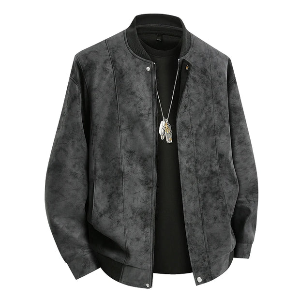 Leather Jacket Men Suede Coats Spring Windbreaker Oversized 6XL 7XL 8XL Plus Size Street Moto Autumn Brand Waterproof Softshell