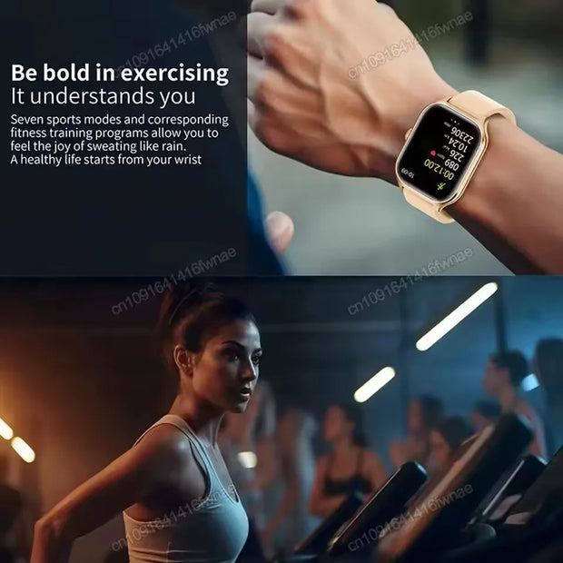 New 1.77 Full Touch Screen Sports Fitness Watch