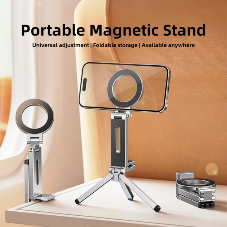 New Foldable Magnetic Phone Tripod Holder