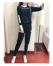 Winter Women Knitted 2 Pieces Set Muslim Casual Thicken Pullover Sweater +Knitted Pant 2PCS Suits Outfit Sport Warm Set 2024