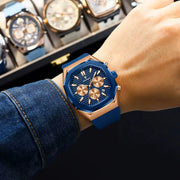 Men Waterproof Luminous Chronograph Wristwatch