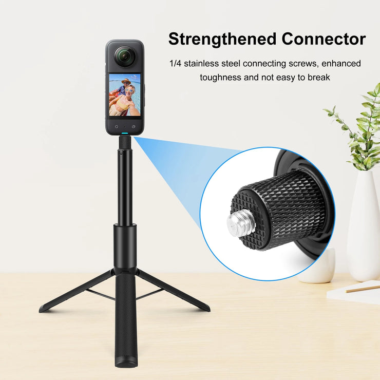 New 1.22m 1/4" Screw Thread Retractable Invisible Selfie Stick