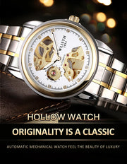 Fashion Hollow Business Tourbillon Automatic Mechanical Watch for Men