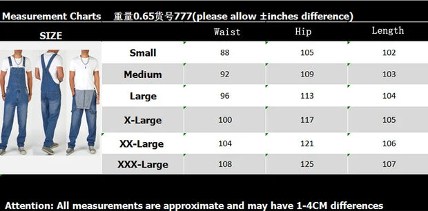 Men's Denim Bib Pants Washed Full Length Jumpsuits Hip Hop Straight Jeans Overalls for Men Streetwear New Male Jumpsuit