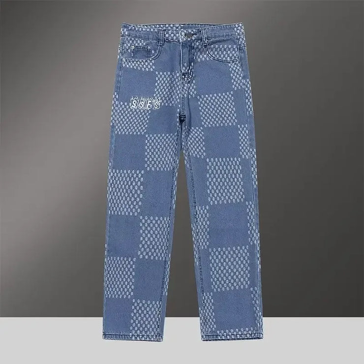 Spring Autumn Denim Clothing Set For Men Stylish Jacket Jeans 2-piece Set Working Class Style Bold Fashion Statement