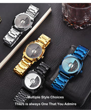 UTHAI Men's Quartz Watch Fashion Leisure Business Watch Waterproof Personalized Pointer Alloy Steel Band Watch